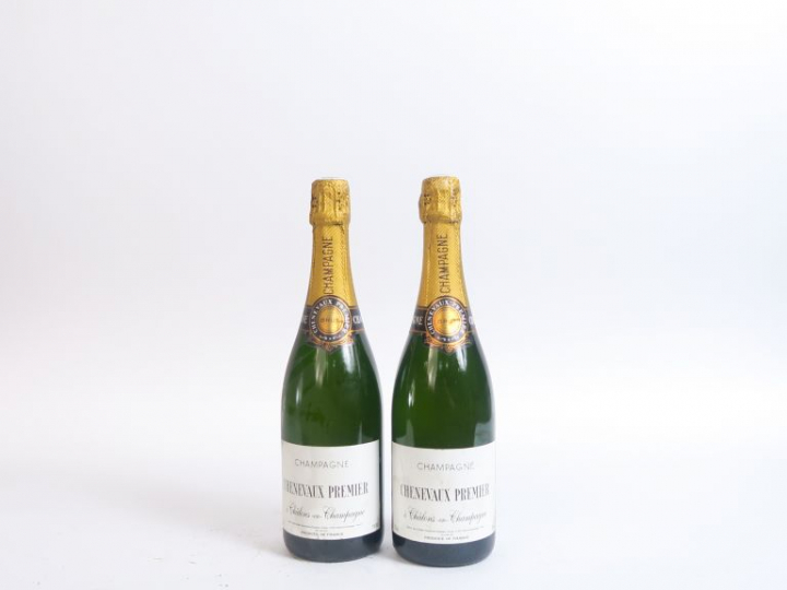 2 BOUTEILLES CHAMPAGNE CHENEVAUX 1er CRU