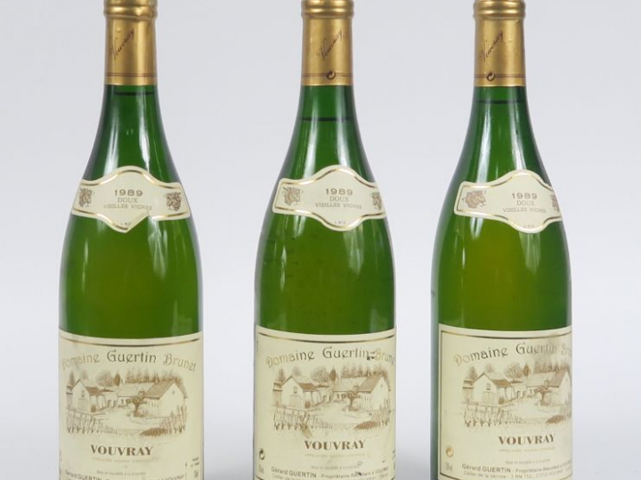 3 BOUTEILLES DE VOUVRAY 'VIEILLES VIGNES' DOUX  DOMAINE GUERTIN BRUNET