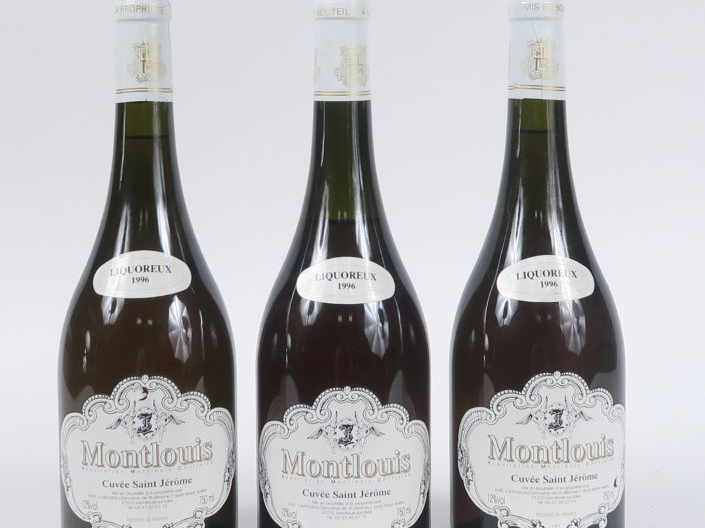3 BOUTEILLES MONTLOUIS 'LA CUVEE SAINT JERÔME' LIQUOREUX - 1996 - 2 à 