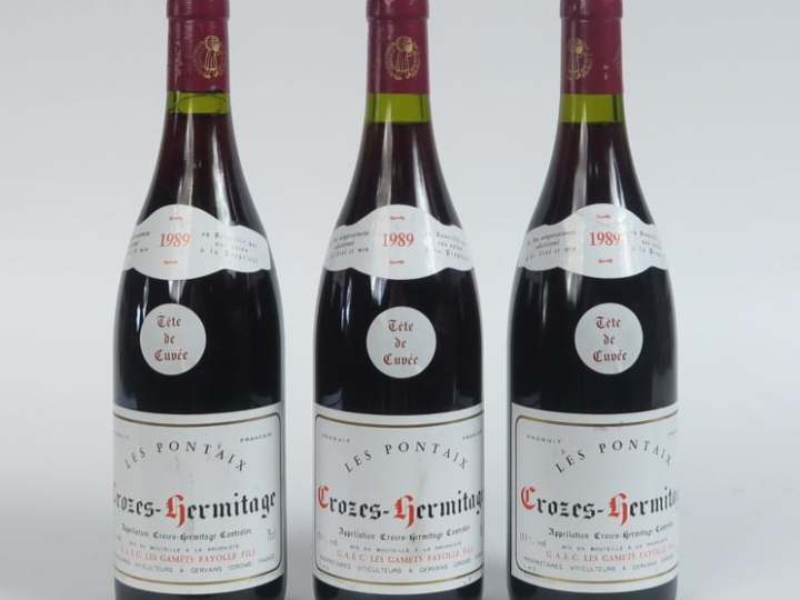 3 BOUTEILLES CROZES HERMITAGE 'LES PONTAIX' TÊTE DE CUVEE FAYOLLE - 19