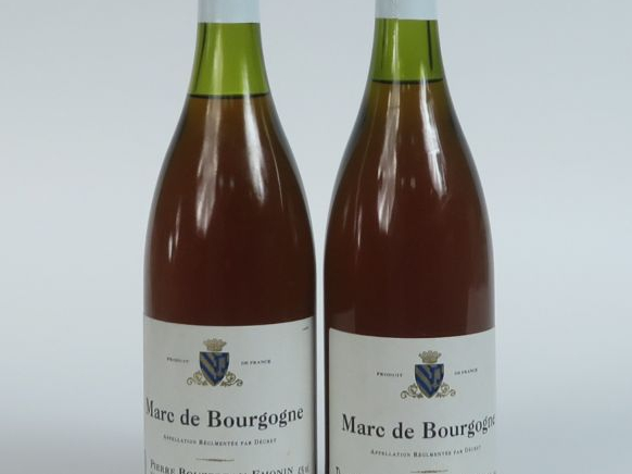 2 BOUTEILLES MARC DE BOURGOGNE P. BOUZEREAU EMONIN 42°