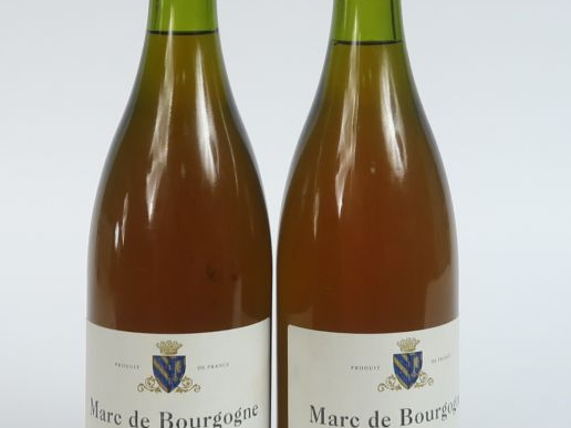 2 BOUTEILLES MARC DE BOURGOGNE P. BOUZEREAU EMONIN 42 ° - SANS CAPSULE