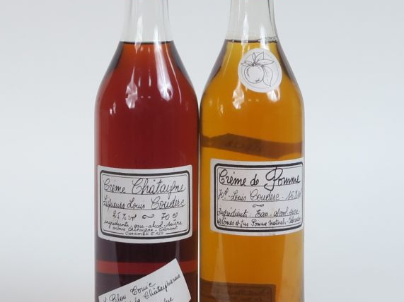 2 BOUTEILLES : 1 CREME DE POMME - 1 CREME DE CHATAIGNE