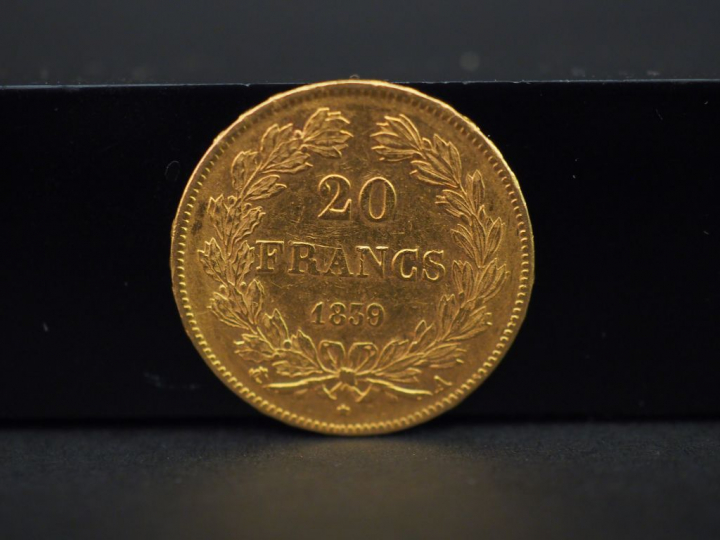 Pièce de 20 francs or 1839 Louis Philippe Frais de vente : 5 % TTC