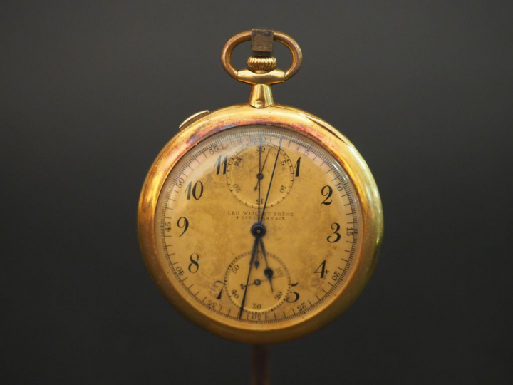 Montre de gousset en or. Poids tel : 55 g