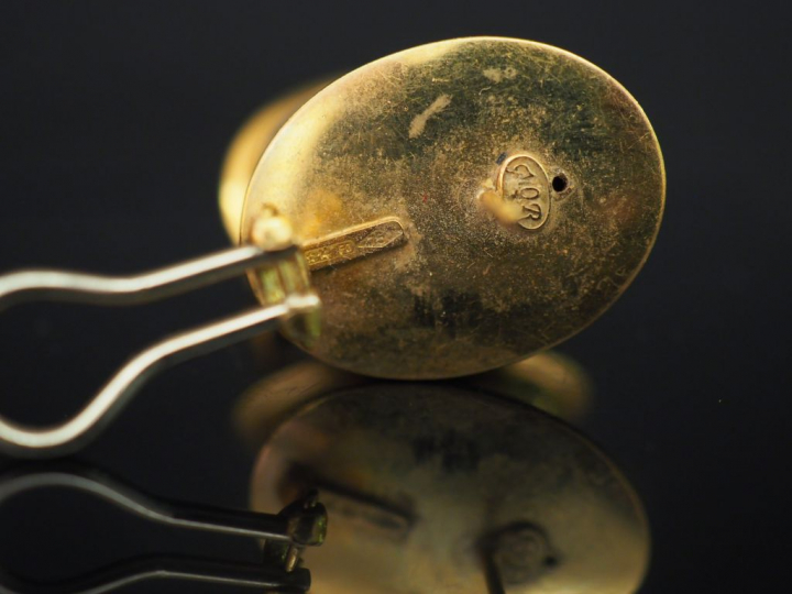 Paire de perce oreilles or et lapis lazzuli ? Poids tel : 13,40 g