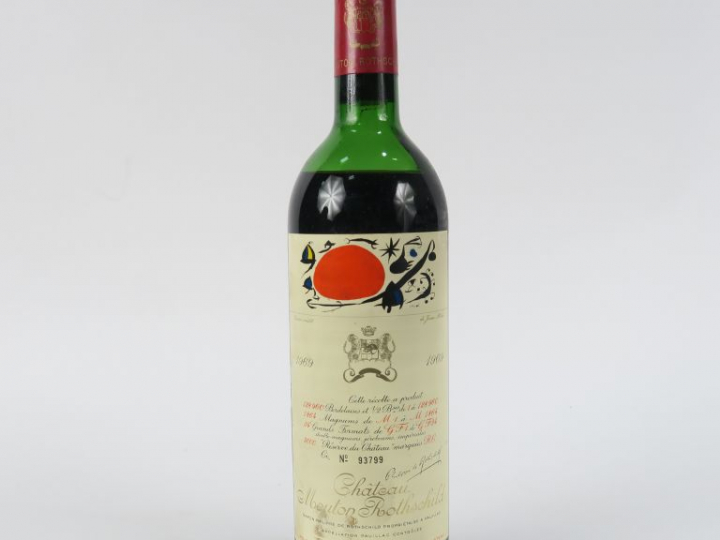 1 BOUTEILLE CHÂTEAU MOUTON ROTHSCHILD 1er GCC PAUILLAC - 1969 - BEP/CA
