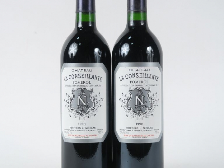 2 BOUTEILLES CHÂTEAU LA CONSEILLANTE POMEROL - 1990 - CBO