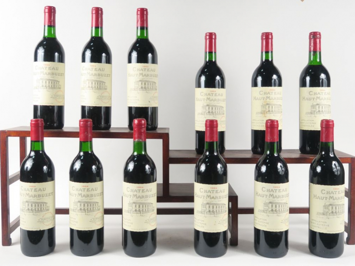 12 BOUTEILLES CHÂTEAU HAUT MARBUZET ST ESTEPHE - 1994 - 11 BG/1 LB