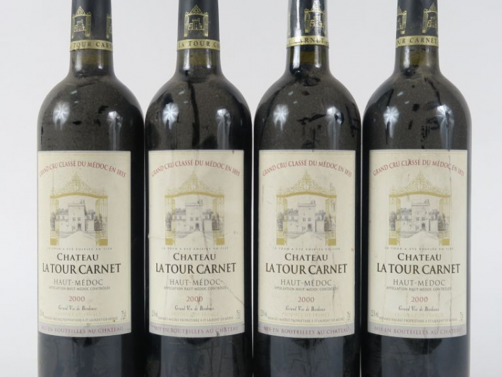 4 BOUTEILLES CHÂTEAU LA TOUR CARNET GCC HAUT MEDOC - 2000
