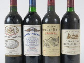 Vente aux enchères 4 BOUTEILLES : 1 CHÂTEAU YON FIGEAC GC ST EMILION 1990 BG - 1 CHÂTEAU 