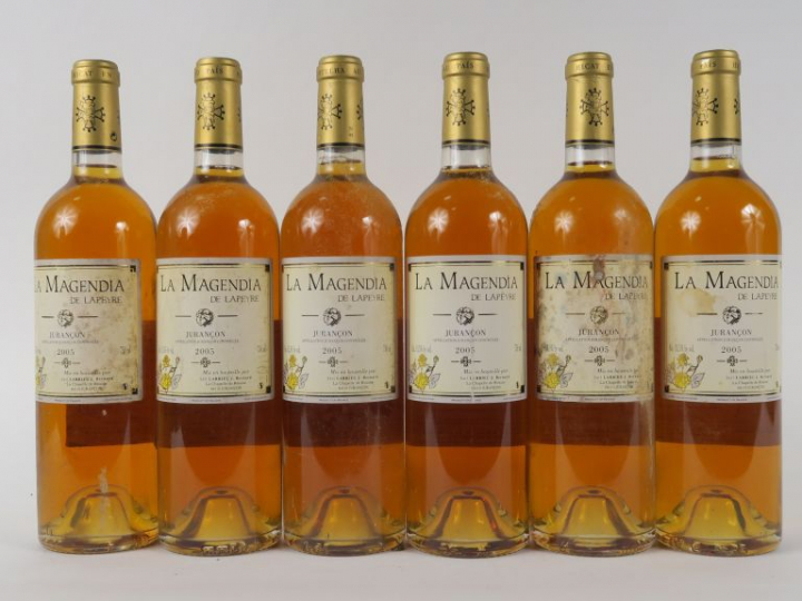 6 BOUTEILLES LA MAGENDIA DE LAPEYRE JURANCON - 2005