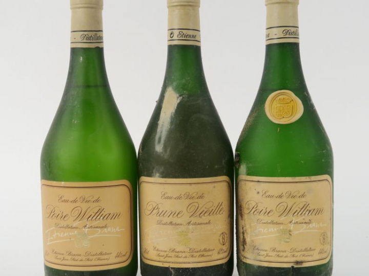 3 BOUTEILLES ETIENNE BRANA :  2 POIRE WILLIAM - 1 PRUNE VIEILLE