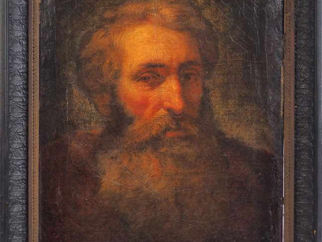 Ecole française XIXème. "Portrait d'homme". Huile sur toile. Dim 49.5 