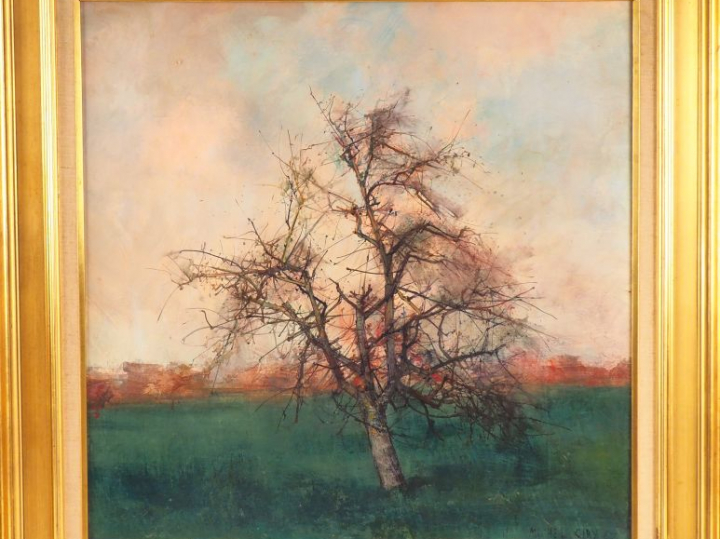 Michel CIRY. "Solitude végétale". Huile sur toile, signée en bas à gau