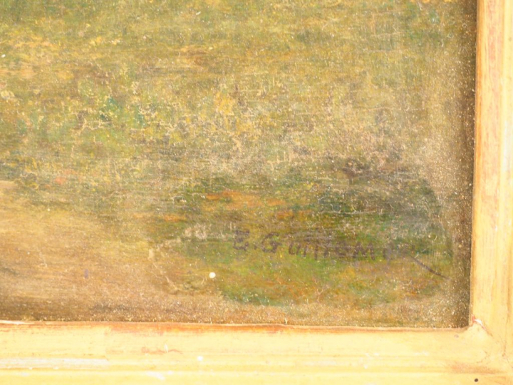 Ernest GUILLEMER. "La source du Petit Riau environs de Seulis". Huile 