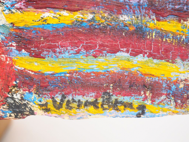 Joannès VEIMBERG. "Les régates". Huile sur toile, signée en bas à droi