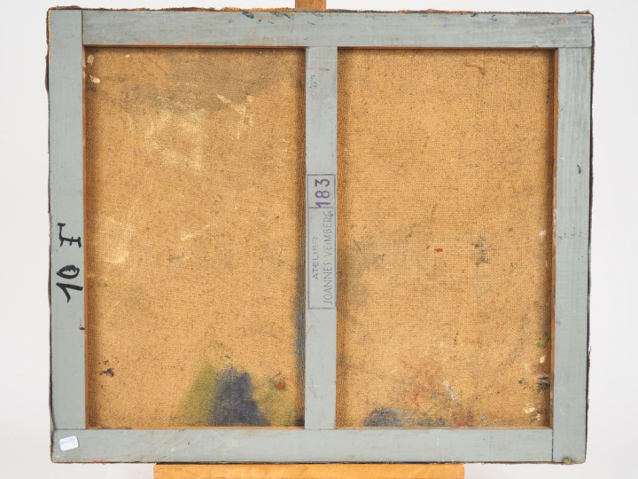 Joannès VEIMBERG. "Les régates". Huile sur toile, signée en bas à droi