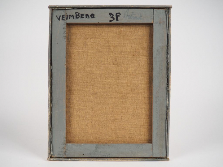 Joannès VEIMBERG. "Jeune fille au collier de perles". Huile sur toile 