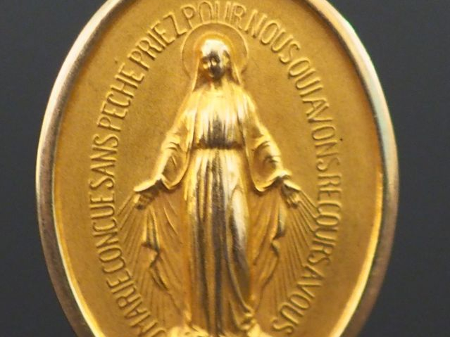 Médaille miraculeuse en or.  Poids : 2,70 g