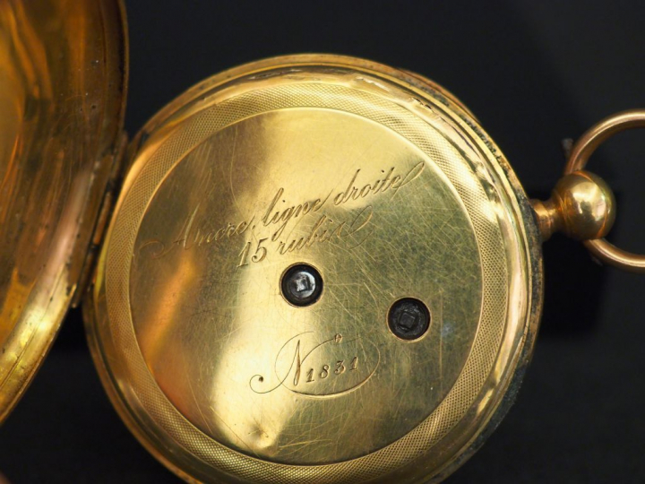 Montre de gousset en or. Poids tel : 63,34 g