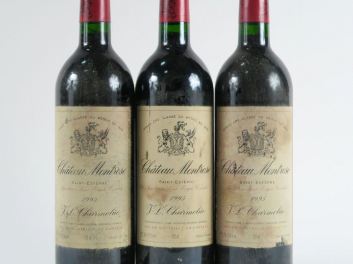 3 BOUTEILLES CHÂTEAU MONTROSE GCC ST ESTEPHE - 1995 - ELF