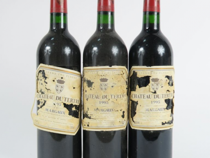 3 BOUTEILLE CHÂTEAU DU TERTRE GCC MARGAUX - 1995 - ETA