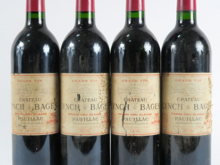 4 BOUTEILLES CHÂTEAU LYNCH BAGES GCC PAUILLAC - 1995 - ELA