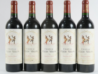 Vente aux enchères 5 BOUTEILLES CHÂTEAU CLERC MILON GCC PAUILLAC - 1995