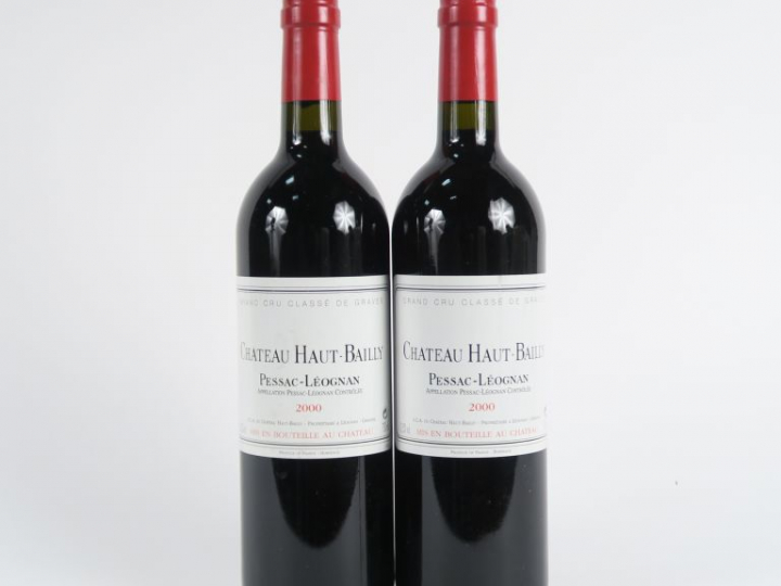 2 BOUTEILLES CHÂTEAU HAUT BAILLY GCC GRAVES - 2000