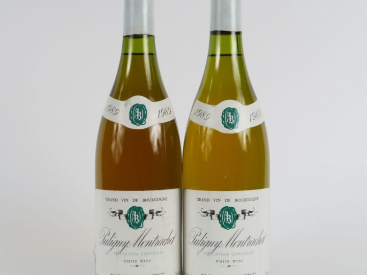 2 BOUTEILLES PULIGNY MONTRACHET ADRIEN BELLAND - 1989