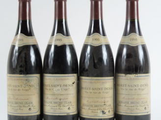 Vente aux enchères 4 BOUTEILLES MOREY ST DENIS 'EN LA RUE DE VERGY' BRUNO CLAIR - 1995 