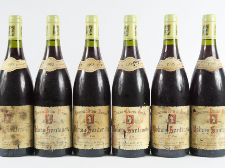 6 BOUTEILLES VOLNAY SANTENOTS 1er CRU PRIEUR BRUNET - 1995 - ELA