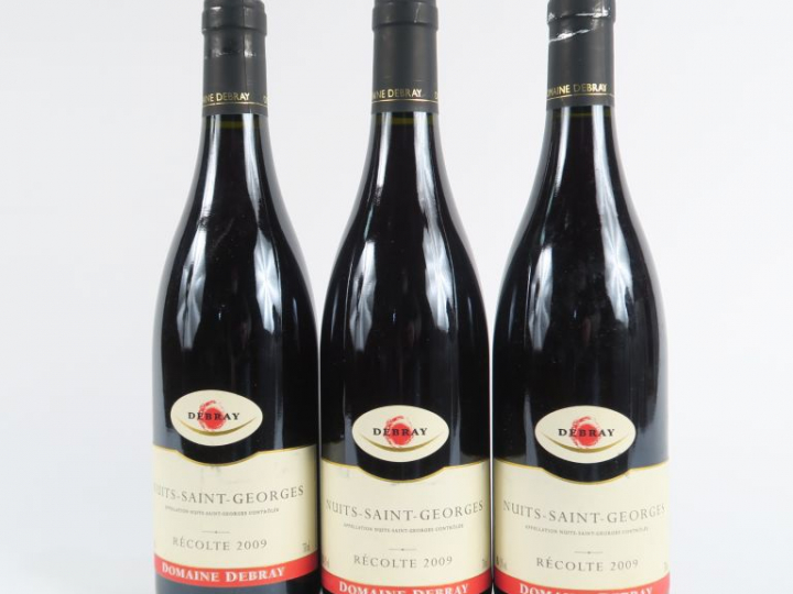 3 BOUTEILLES NUITS ST GEORGES DOMAINE DEBRAY - 2009