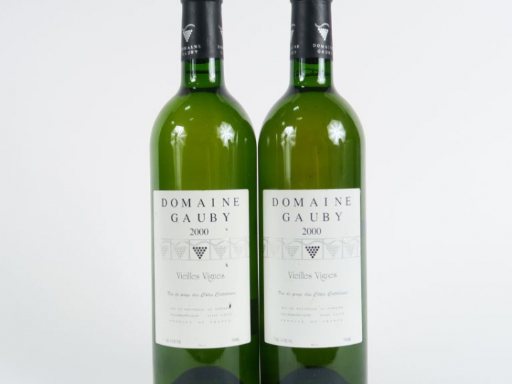 2 BOUTEILLES DOMAINE DE GAUBY 'VIEILLES VIGNES' BLANC - 2000
