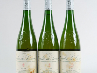 Vente aux enchères 3 BOUTEILLES CLOS DE LA COULÉE DE SERRANT NICOLAS JOLY - 2001
