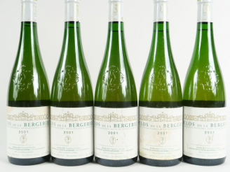 Vente aux enchères 5 BOUTEILLES CLOS DE LA BERGERIE NICOLAS JOLY - 2001