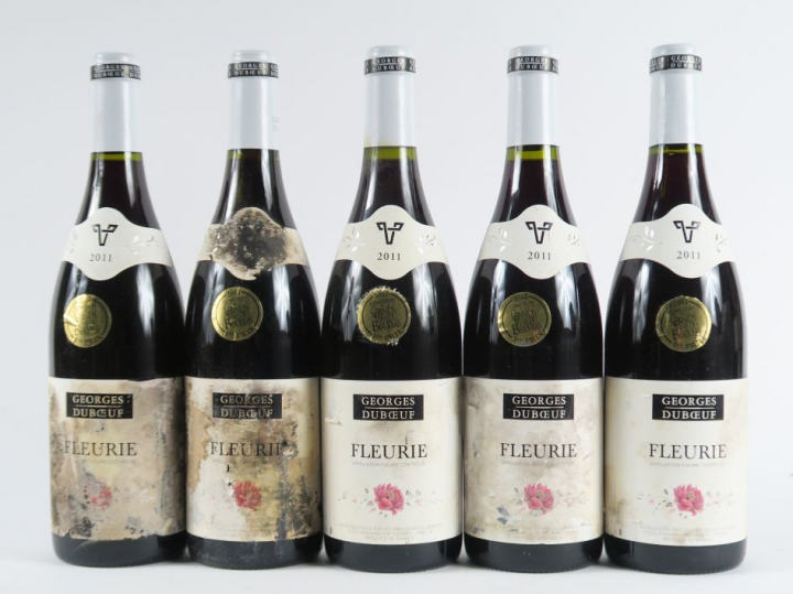 5 BOUTEILLES FLEURIE GEORGES DUBOEUF - 2011 - ELA