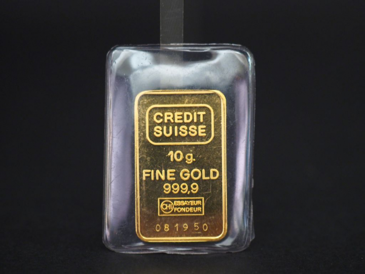 	Lingotin or 10 g.  Numéroté 081950.  FRAIS ACHETEUR 10% TTC