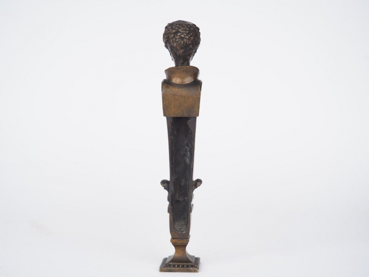 Sujet XIXème de style Renaissance en bronze à patine brune, "portrait 