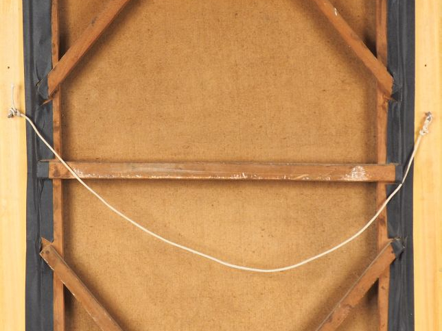 BUSSIERE. "Nature morte aux fruits et au gibier". Huile sur toile sign