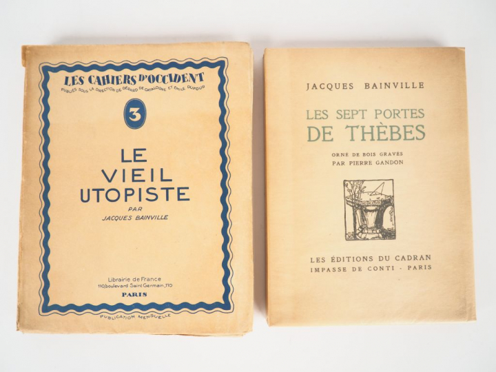 BAINVILLE (Jacques). Les sept portes de Thèbes. Bois gravé par Pierre 