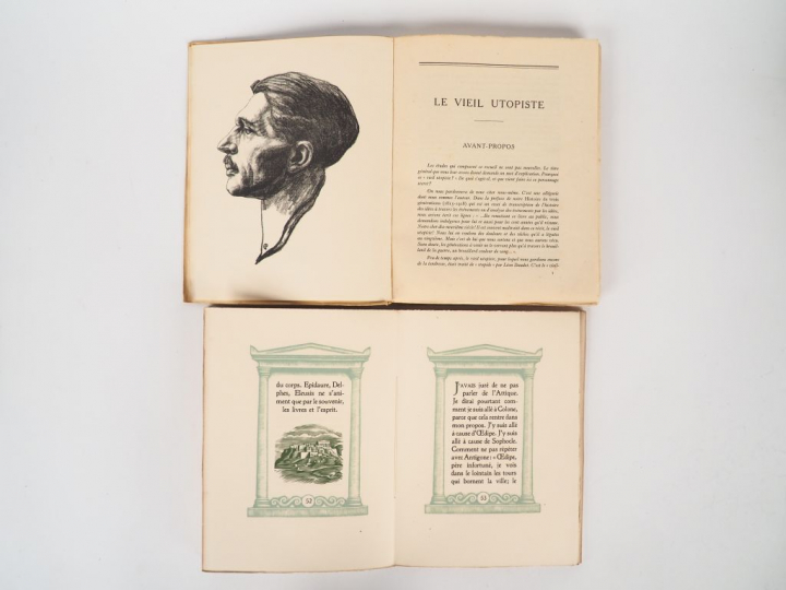 BAINVILLE (Jacques). Les sept portes de Thèbes. Bois gravé par Pierre 