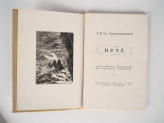 Vente aux enchères CHATEAUBRIAND (François René de). René. Eaux-fortes originales de Paul