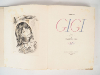 Vente aux enchères COLETTE. Gigi. Illustré de 15 pointes sèches de Mariette LYDIS. Paris,