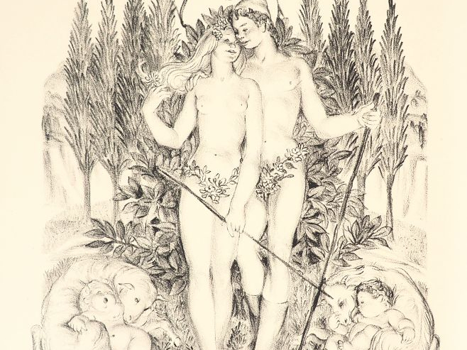 LONGUS. Daphnis et Chloe. Compositions lithographiques originales de S
