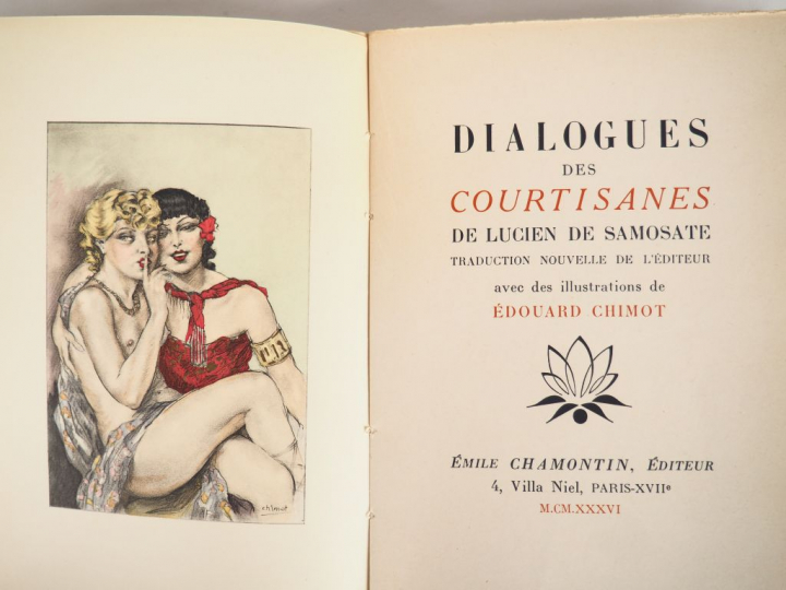 LUCIEN DE SAMOSATE. Dialogue des Courtisanes. Trad. Nouvelle, avec des