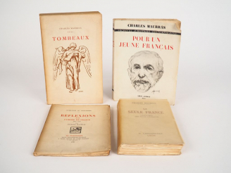 Vente aux enchères MAURRAS (Charles). Tombeaux. Paris, Nouvelle Librairie de France 1921.