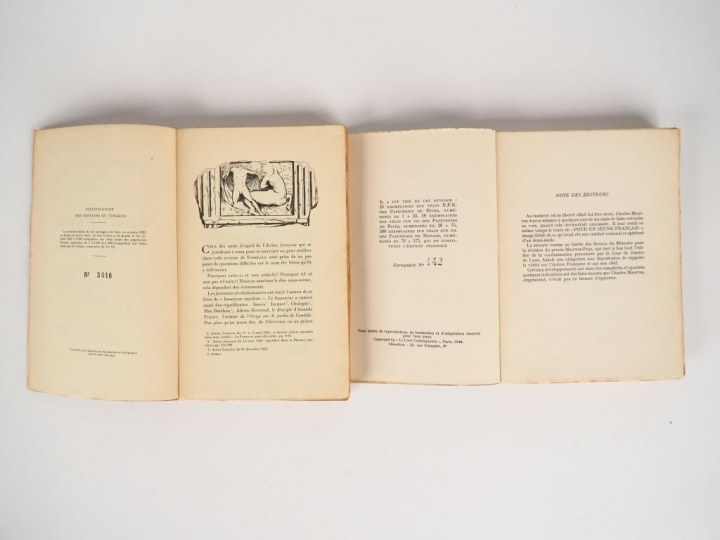 MAURRAS (Charles). Tombeaux. Paris, Nouvelle Librairie de France 1921.