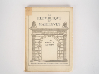 Vente aux enchères MAURRAS (Charles). La République de Martigues. Paris, Editions du cadr